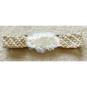 Beach Boho Woven Belt Lace Beaded Wedding Festival S M L Y2K 90s Retro Festival